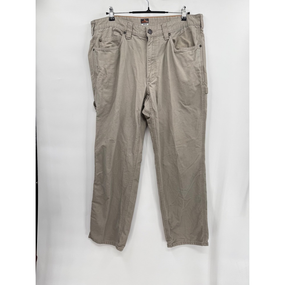 Ridgecut 38x32 Carpenter Pants Mens Khaki Canvas Toughwear Utility Workwear